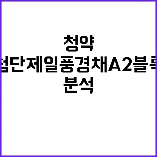 첨단 제일풍경채 A2블록 청약 정보 및 경쟁률 분석