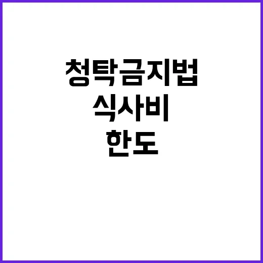 청탁금지법 한도 식…