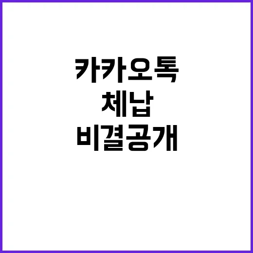 ‘카카오톡 체납고지…