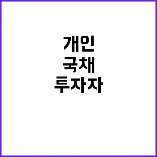 국채 발행 개인투자자 위한 검토 미포함 사실 공개!