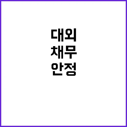 대외채무 92억 달러 감소로 건전성 안정!