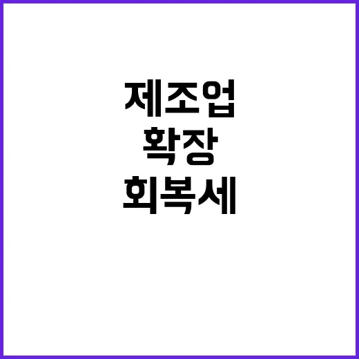 “경기 회복세 제조…