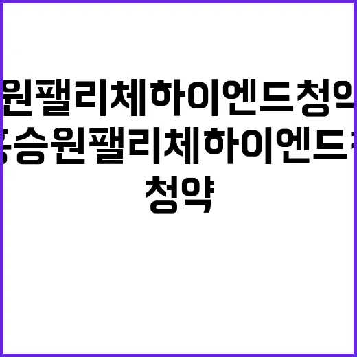 고흥 승원팰리체 하이엔드 청약 일정 및 분양가 공개!