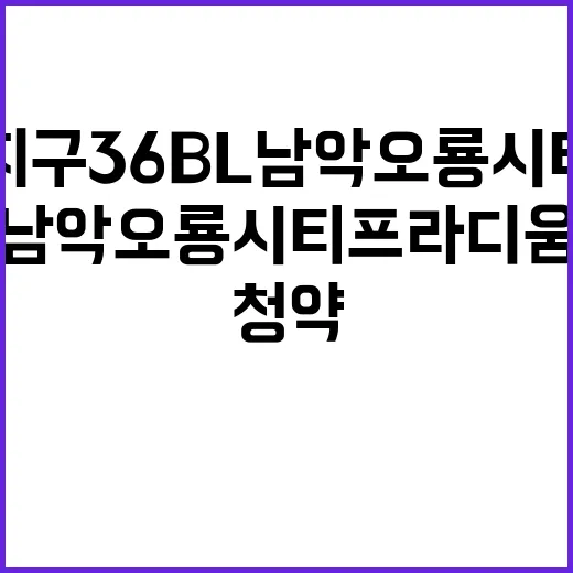 남악오룡지구 36BL 남악오룡 시티프라디움 청약 정보 공개!