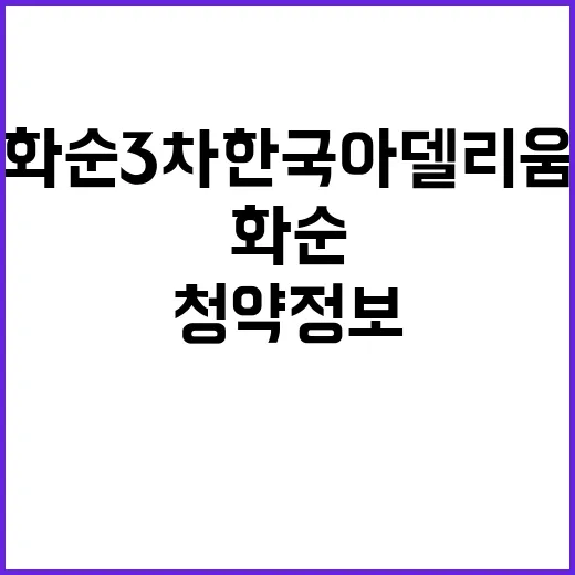 화순3차 한국아델리…