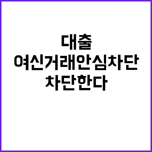 여신거래 안심차단 …