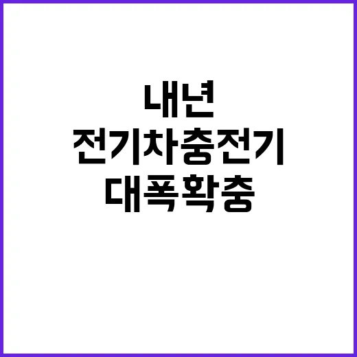 전기차 충전기 내년 대폭 확충으로 안전성 강화!