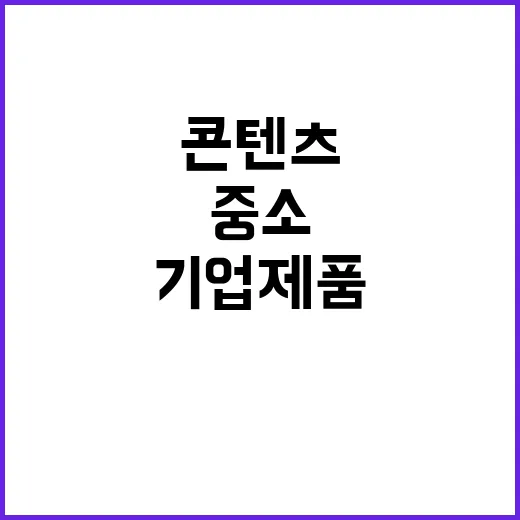 케이콘텐츠 중소기업…