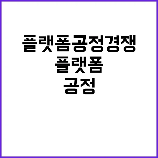 플랫폼 공정경쟁법 …