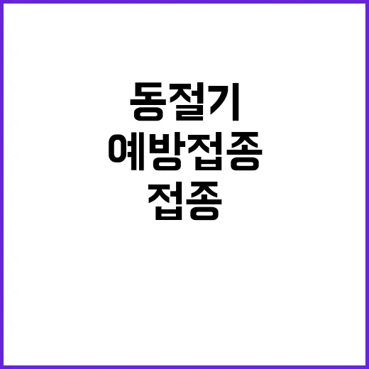 예방접종 인플루엔자 동절기 대비 최대 기회!