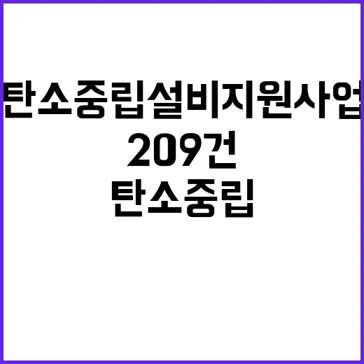 탄소중립설비 지원사업 법률위반 의심사례 209건!