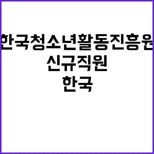 한국청소년활동진흥원 제3차 신규직원 및 제5차 기간제 채용 공고