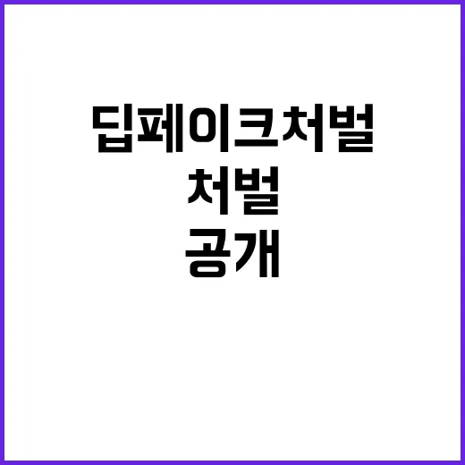 딥페이크 처벌 피할 수 없는 이유 공개!