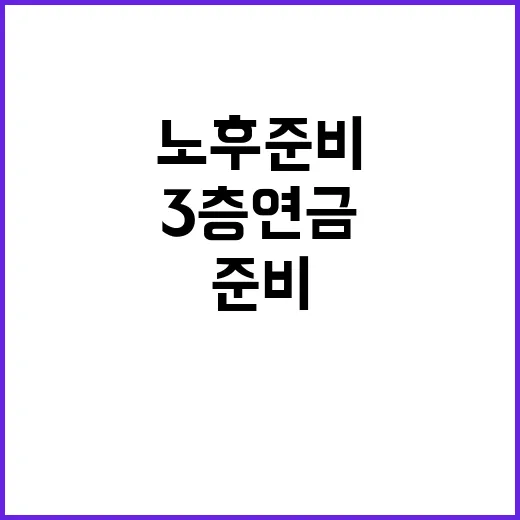 3층연금 노후 준비…