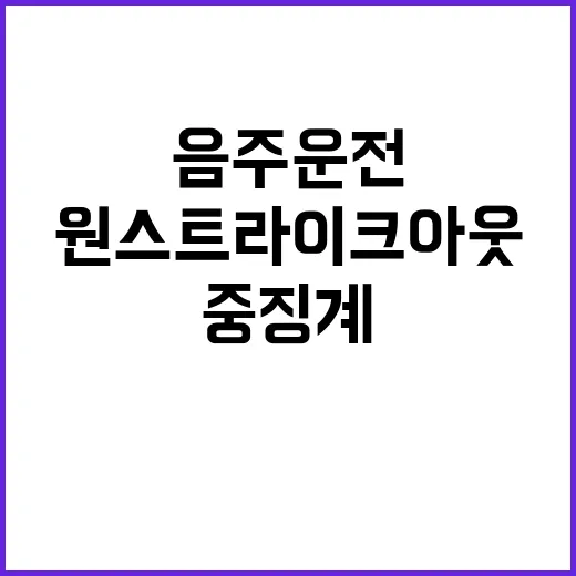 음주운전 중징계…동…