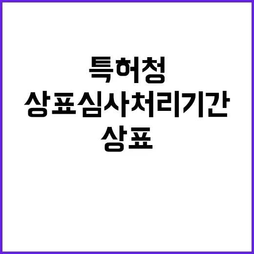 상표심사 처리기간 …