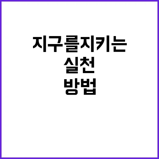 플라스틱 혁명 지구를 지키는 실천 방법 공개!