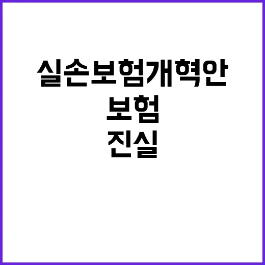 실손보험 개혁안 금융위의 비밀스러운 진실 공개!