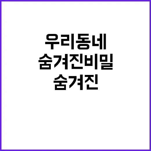 착세권 우리 동네에 숨겨진 비밀 공개!