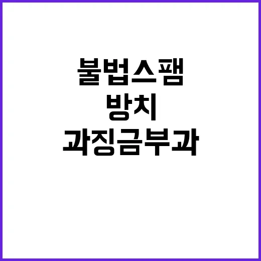 불법스팸 범죄 통신사 불법 방치 과징금 부과!