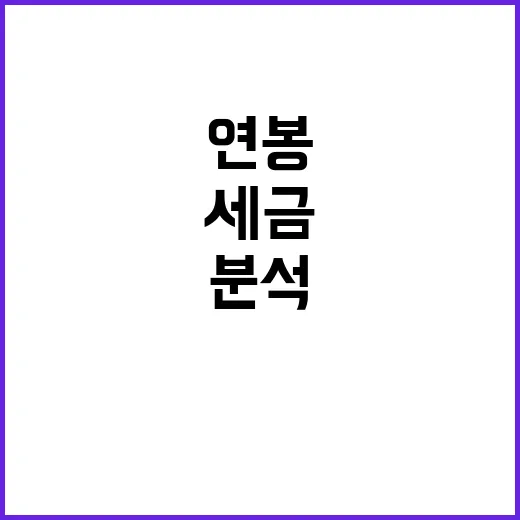 연봉 차이 세금 원…