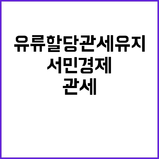 유류 할당관세 유지…