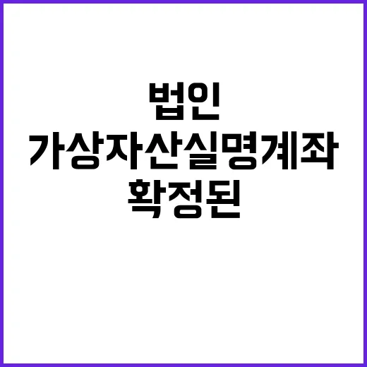 법인 가상자산 실명계좌 금융위의 확정된 사실은?