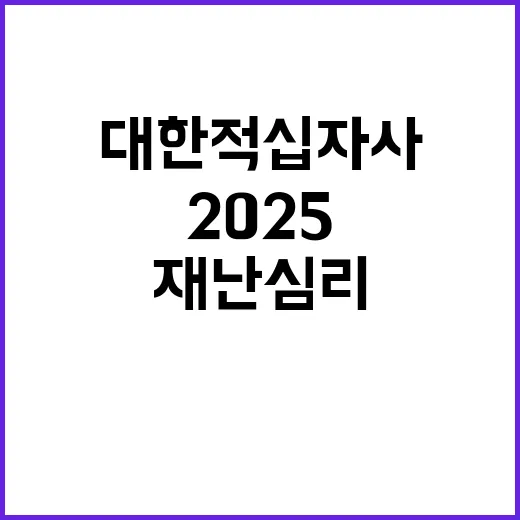 [광주전남지사] 2025년도 대한적십자사 사무직(재난심리직무/전남) 공개모집