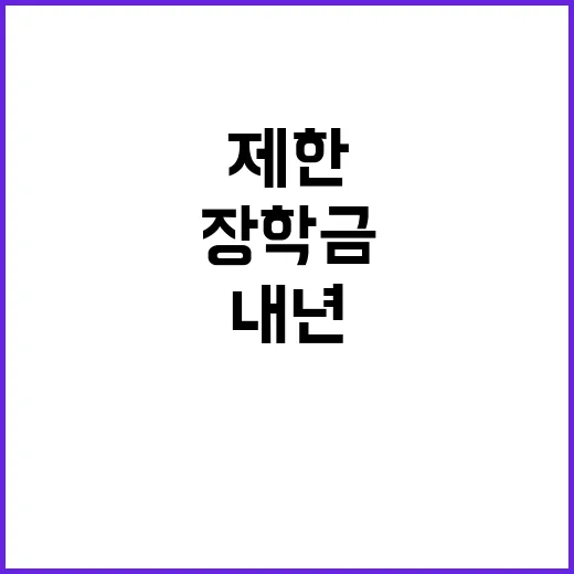 장학금 내년 지원 제한 발표! 학생들 반응은?