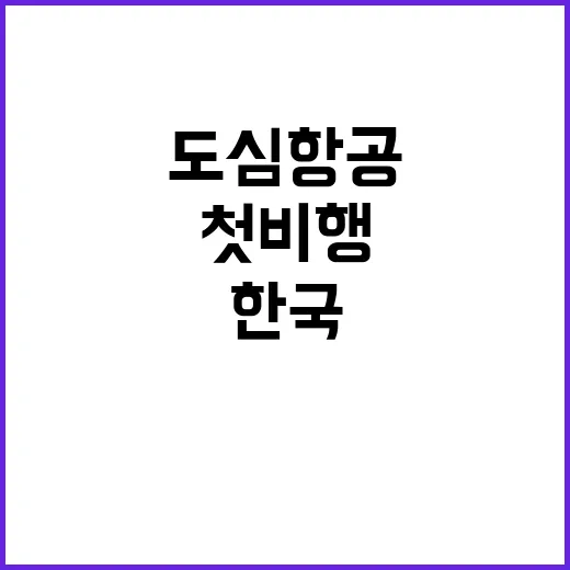 도심항공 첫 비행 …