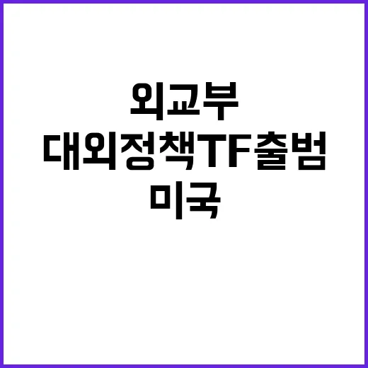 외교부 미국 대외정책 TF 출범의 의미는?