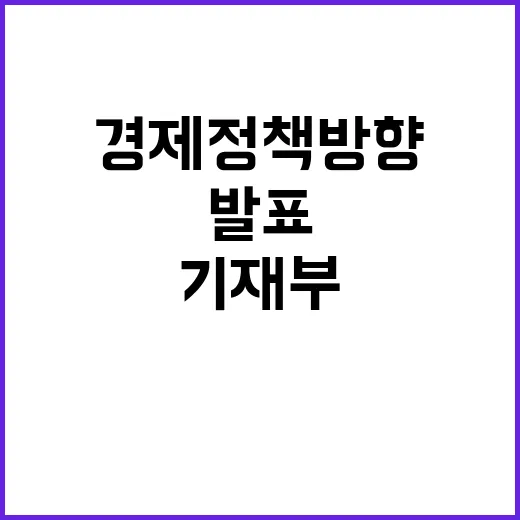 경제정책방향 내년도…