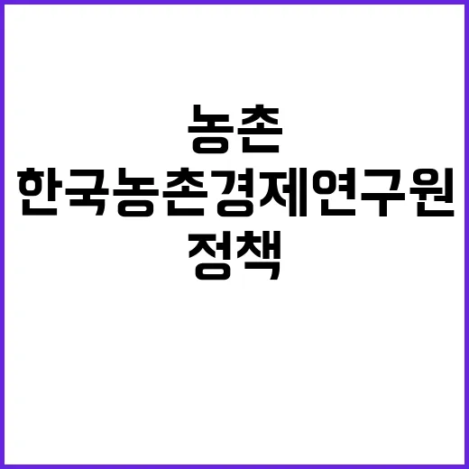 한국농촌경제연구원 (식량정책연구 분야) 계약직 채용 공고