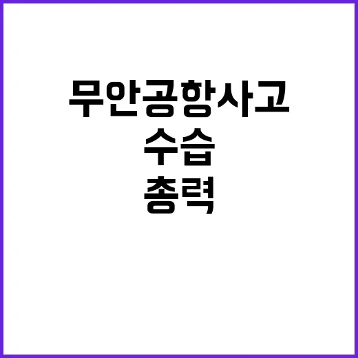 무안공항 사고 국토부 대응과 총력 수습 시작!