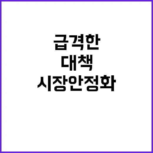 관광시장 안정화 대…