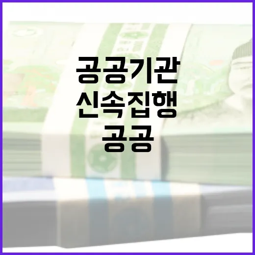 신속 집행 주요 공공기관의 37조 지원은 무엇?