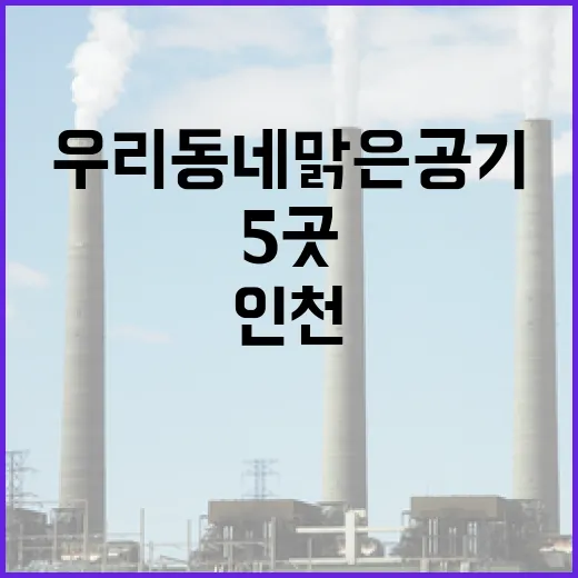 우리동네 맑은공기 지원금 인천 산단 5곳!