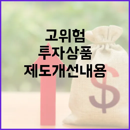 금융위 고위험 투자상품 제도개선 내용 불발!