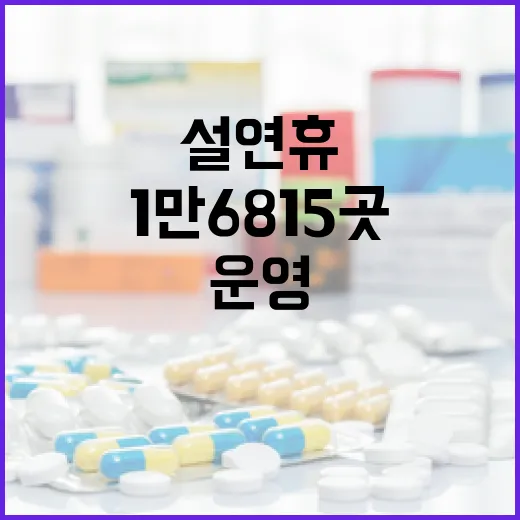 의료서비스 설 연휴 1만 6815곳 운영 확정!