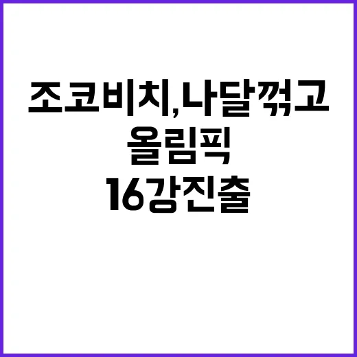 조코비치, 나달 꺾고 올림픽 16강 진출!