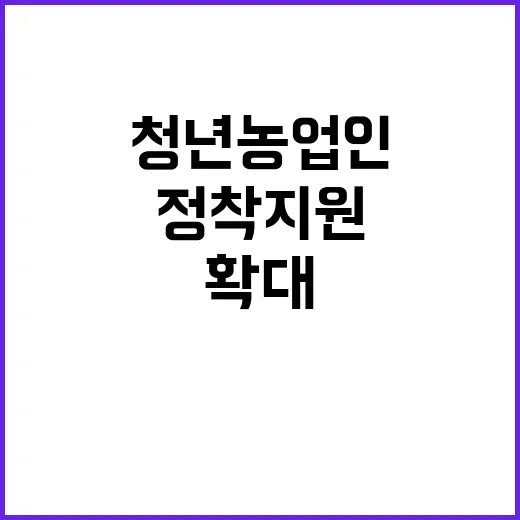 청년농업인, 정착 …