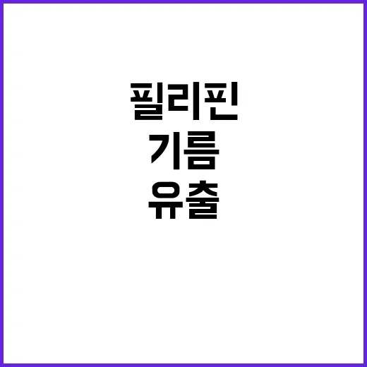 유출 기름, 필리핀…