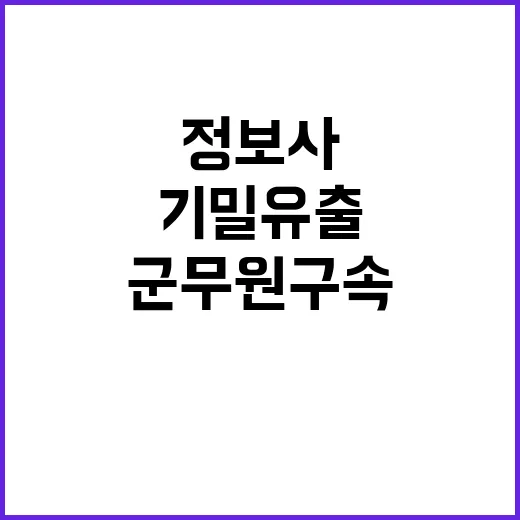 기밀 유출, 정보사…