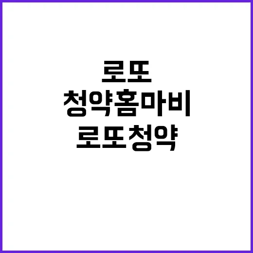 로또 청약, 청약홈…