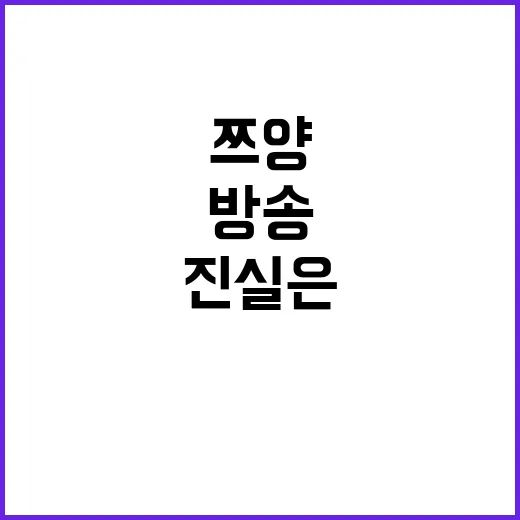 쯔양 고소, 방송사고의 진실은 무엇일까?