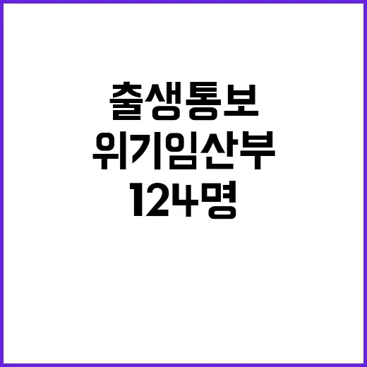 출생통보 제도, 124명 위기임산부 지원 소식!