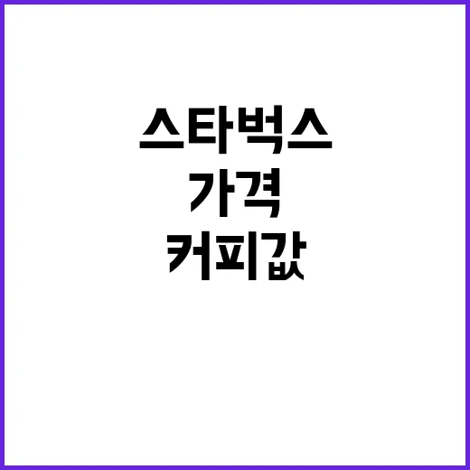 가격조정, 스타벅스 대용량 커피값 상승 예고!