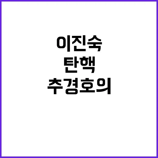 이진숙 탄핵, 추경…