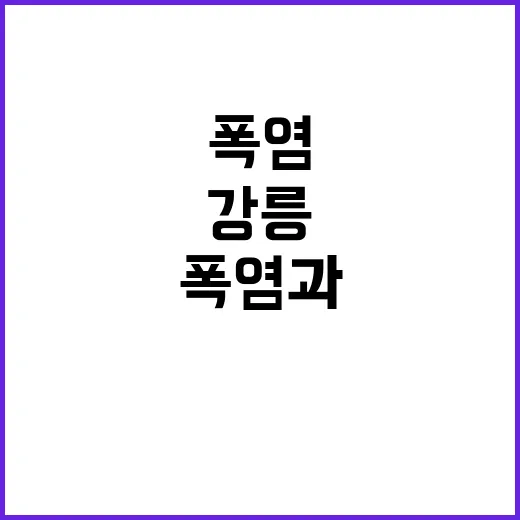 강릉, 역대 가장 더운 밤의 폭염과 비!