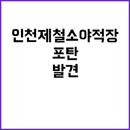 포탄 발견, 인천 …